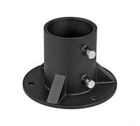 Puupaa Supports de poteau de clôture ronds, base de bride de sol, base de poteau de clôture rond réglable et robuste pour clôtures, lampadaires, poteaux de boîte aux lettres (78 mm)