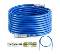Puupaa Tuyau de pulvérisation de peinture sans air de 6,35 mm NPT, 8500 PSI haute pression avec joint pivotant et fouet de 1,5 m, tube en fibre pour projets de peinture d'intérieur et d'extérieur (13