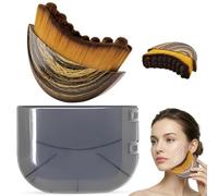 PUUR HOUSE Brosse sèche pour le visage - Brosse de contour lymphatique pour les ganglions lymphatiques, sculptant le menton et la mâchoire - Brosse pour le visage, brosse de contour, nettoyage du