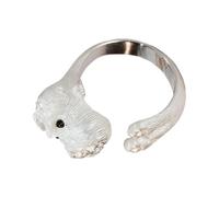 Puwaiio Bague réglable en forme de chiot pour femme | Bague ouverte pour les doigts, bijoux faits à la main pour , amis, maman, épouse, jeunes, famille, fille, petite amie, collègues
