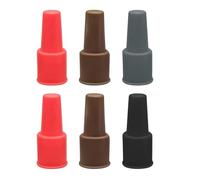 Puwaiio Bouchons En Silicone Pour Bouteilles De Vin,Lot de 6 Bouchons Étanches Universels Style Silicone Souple,Bouchon de Bouchage et de Scellage pour Bouteille | pour Bière Champagne Boissons Maison