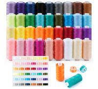 PUWOWYE Fil à Coudre Kit, 36 Couleurs 400 Yards de Fil de Machine à Coudre et 36 Bobines de Canette Bobine