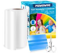PUWOWYE Kit Reparation Piscine, Reparation Liner Piscine 10 cm x 200 cm, Rustine Piscine pour Piscine Lits d'eau, Piscines, Liners de Piscine, Piscines de Jeux, Matelas gonflables