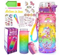 PUWOWYE Licorne Bricolage Gourde Fille DIY Gourde Isotherme Bouteille Kit de Loisir Créatif Enfant Jeux Créatif Fille 6 7 8 9 10 Ans pour Idée Cadeau Noël Extérieur Jeux Enfant 2 3 4 5 6 Ans