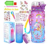 PUWOWYE Licorne Bricolage Gourde Fille DIY Gourde Isotherme Bouteille Kit de Loisir Créatif Enfant Jeux Créatif Fille 6 7 8 9 10 Ans pour Idée Cadeau Noël Extérieur Jeux Enfant 2 3 4 5 6 Ans