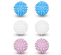 PUWOWYE Lot de 6 boules de séchage, boules de lavage, boules de séchage, sèche-linge, pour machine à laver, boules de séchage pour la maison, le nettoyage des vêtements