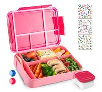 PUWOWYE Lunch Box, Bento Lunch Box Enfant, 1330ml Anti-Fuite Lunchbox avec Couverts, Lunch Box Adulte, Convient aux Écoles, Jardins d'Enfants et Pique-Niques, sans BPA (Rose)