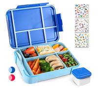 PUWOWYE Lunch Box, Bento Lunch Box Enfant, 1330ml Anti-Fuite Lunchbox avec Couverts, Lunch Box Adulte, Convient aux Écoles, Jardins d'Enfants et Pique-Niques, sans BPA (Bleu)
