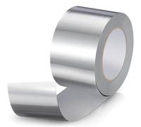 PUWOWYE Ruban Adhésif Aluminium Résistant eau et chaleur, Ruban Scellant Métallique pour Systèmes de Ventilation et Conditionnement d'air (50 mm x 10 m)