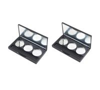 PUXZYAX Boîte à échantillons Rechargeable pour Poudre, avec Miroir, idéale | blush et gloss. Boîtier noir mat vide pour fards à paupières, parfait pour créer ses propres cosmétiques. Design avec