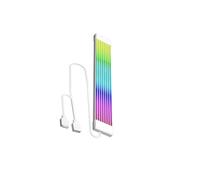PUXZYAX Câble d'alimentation Flexible ARGB pour Carte mère, rallonge d'alimentation, compatibilité étendue avec Les Barres LED 5V et Les Barres LED ARGB, 8 Bandes Blanches, 23.5 x 1 cm