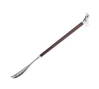 PUXZYAX Chausse-pied professionnel vintage en métal, accessoire | enfiler ses chaussures en toute sécurité. Long manche et corne métal robuste.