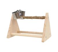 PUXZYAX Plateforme de Jeu pour perroquets, perchoir et Accessoires pour Cage à Oiseaux favorisant Les interactions Entre Les Oiseaux Pendant Les Moments de, avec Tasse, 22.4 x 13.5 x 14.3 cm