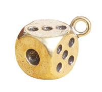 PUXZYAX Porte-clés à breloques en forme de dés en laiton, améliorations distinctives de la fabrication de bijoux, idées de décoration luxueuses pour les