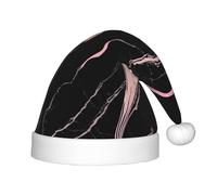 PUYhgb Bonnet de Noël unisexe imprimé en marbre rose, chapeau de vacances de Noël, chapeau de Noël bon pour Noël, cosplay