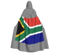 PUYhgb Cape à capuche et nœud papillon pour adulte Motif drapeau de l'Afrique du Sud