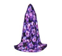 PUYhgb Cape à capuche unisexe avec imprimé papillon violet, cadeau attentionné pour Halloween, les amateurs de cosplay, les fêtes à thème
