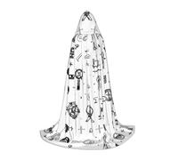 PUYhgb Cape à capuche unisexe avec inscription « Sign Language Alphabet» - Cadeau attentionné pour Halloween / Cosplay / soirées à thème