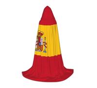 PUYhgb Cape à capuche unisexe imprimé drapeau espagnol, cadeau attentionné pour les amoureux d'Halloween/cosplay / soirées à thème