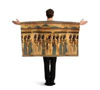 PUYhgb Cape de drapeau portable imprimée « Women in Ancient Egypt » - Costume de drapeau à mouvement libre pour les matchs et les fêtes de rue