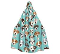 PUYhgb Cape d'Halloween amusante avec imprimé bouledogue anglais, cape de carnaval pour fêtes à thème, maisons hantées et cosplay