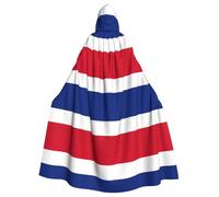 PUYhgb Cape d'Halloween imprimée drapeau du Costa Rica - Cape de carnaval pour fêtes à thème, maisons hantées et cosplay