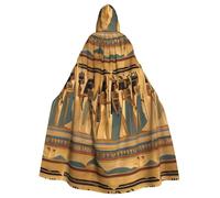 PUYhgb Cape d'Halloween imprimée « Women in Ancient Egypt » - Cape de carnaval pour fêtes à thème, maisons hantées et cosplay