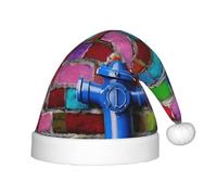 PUYhgb Chapeau de Noël unisexe imprimé brique colorée, chapeau de vacances de Noël, chapeau de Noël bon pour Noël, cosplay