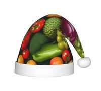 PUYhgb Chapeau de Noël unisexe imprimé de fruits de légumes, chapeau de vacances de Noël, chapeau de Noël bon pour Noël, cosplay