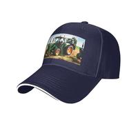 PUYhgb Company Casquette de baseball structurée unisexe imprimée tracteur agricole, casquette d'extérieur toutes saisons, chapeau respirant réglable, bleu marine, Taille unique