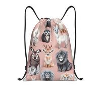 PUYhgb Oodles Of Poodles Sac à dos pliable avec cordon de serrage pour entraînement, voyage, yoga et usage quotidien, Noir , S, Sac à dos de voyage