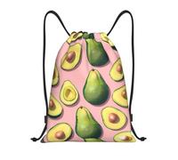 PUYhgb Sac à dos pliable avec cordon de serrage imprimé de nombreuses images d'avocat pour l'entraînement, les voyages, le yoga et une utilisation quotidienne, Noir , M, Sac à dos de voyage