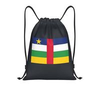 PUYhgb Sac à dos pliable avec cordon de serrage imprimé drapeau de l'Afrique centrale pour l'entraînement, les voyages, le yoga et une utilisation quotidienne, Noir , S, Sac à dos de voyage