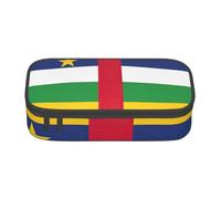 PUYhgb Trousse multifonction de grande capacité avec imprimé drapeau de l'Afrique centrale pour un rangement facile des articles de papeterie