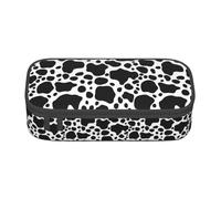 PUYhgb Trousse multifonction de grande capacité avec imprimé vache noire et blanche pour un rangement facile des articles de papeterie