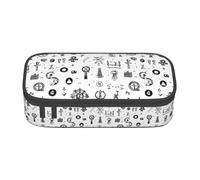 PUYhgb Trousse multifonction de grande capacité avec inscription en anglais « Sign Language Alphabet » pour un rangement facile de la papeterie