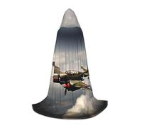 PUYhgb World War 2 Aircraft Airplane 2-Standard-Scale-2_00x Impression Unisexe Cape à Capuche Cadeau attentionné pour Halloween/Cosplay Lovers/soirées à thème