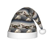 PUYhgb World War 2 Avion Avion 2-Standard-Scale-2_00x Imprimé Unisexe Chapeau de Noël, Chapeau de Vacances de Noël, Chapeau de Noël Bon pour Noël, Cosplay