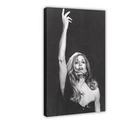 puyoo Poster sur toile Singer Dalida 2 - Décoration murale pour salon, chambre à coucher - Style cadre - 60 x 90 cm
