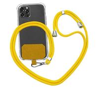puyu zhe Universelle Lanières de Téléphone en Bandoulière avec Patch,Adjustable Réglable en Pendentifs Collier de Longe Porte-clés Cordon pour Plupart de Téléphones Intelligents(Jaune)