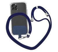 puyu zhe Universelle Lanières de Téléphone en Bandoulière avec Patch,Adjustable Réglable en Pendentifs Collier de Longe Porte-clés Cordon pour Plupart de Téléphones Intelligents(Bleu foncé)