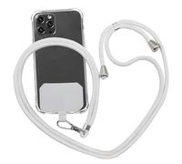 puyu zhe Universelle Lanières de Téléphone en Bandoulière avec Patch,Adjustable Réglable en Pendentifs Collier de Longe Porte-clés Cordon pour Plupart de Téléphones Intelligents(Blanc)