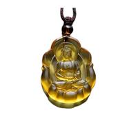PUYUNA 1 pendentif Bouddha Médecine/Amitābha/Tathagata/Avalokitesvara aux mille bras/Bodhisattva, collier amulette en verre béni(#1)