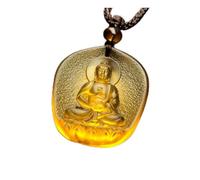 PUYUNA 1 pendentif Bouddha Médecine/Amitābha/Tathagata/Avalokitesvara aux mille bras/Bodhisattva, collier amulette en verre béni (Couleur : #1)(#1)