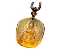 PUYUNA 1 pendentif Bouddha Médecine/Amitābha/Tathagata/Avalokitesvara aux mille bras/Bodhisattva, collier amulette en verre béni (Couleur : #1)(#2)