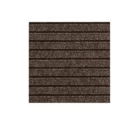 PUYUNA 10/20Pcs Peel and Stick Carpet Tiles Self-Adhesive Square Soft Floor Easy Install DIY Tile(Khaki,30x30-20pcs)(Black Brown,30x30 10pcs)