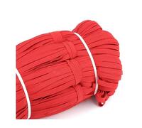 PUYUNA 20 mètres 6 mm Bandes élastiques colorées Corde élastique Couture Dentelle Garniture Ceinture vêtement Accessoires de(01 Red)