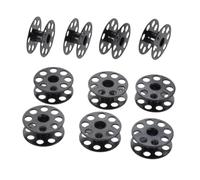 PUYUNA Bobines de Machine à Coudre, Paquet 10 bobines industrielles Aiguille Unique Noires 25 mm en Acier au carbure