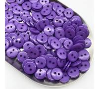 PUYUNA Boutons, Boutons 50 pièces 11,5 mm Couleurs Bouton de Pain à Double œil Rond Boutons de Couture en résine Bricolage Scrapbooking Boutons de Couture Multicolores (02)(8)