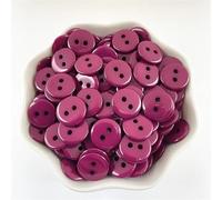 PUYUNA Boutons, Boutons 50 pièces 11,5 mm Couleurs Bouton de Pain à Double œil Rond Boutons de Couture en résine Bricolage Scrapbooking Boutons de Couture Multicolores (08)(3)